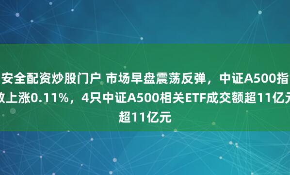 安全配资炒股门户 市场早盘震荡反弹，中证A500指数上涨0.11%，4只中证A500相关ETF成交额超11亿元