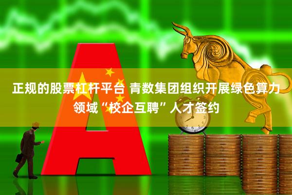 正规的股票杠杆平台 青数集团组织开展绿色算力领域“校企互聘”人才签约